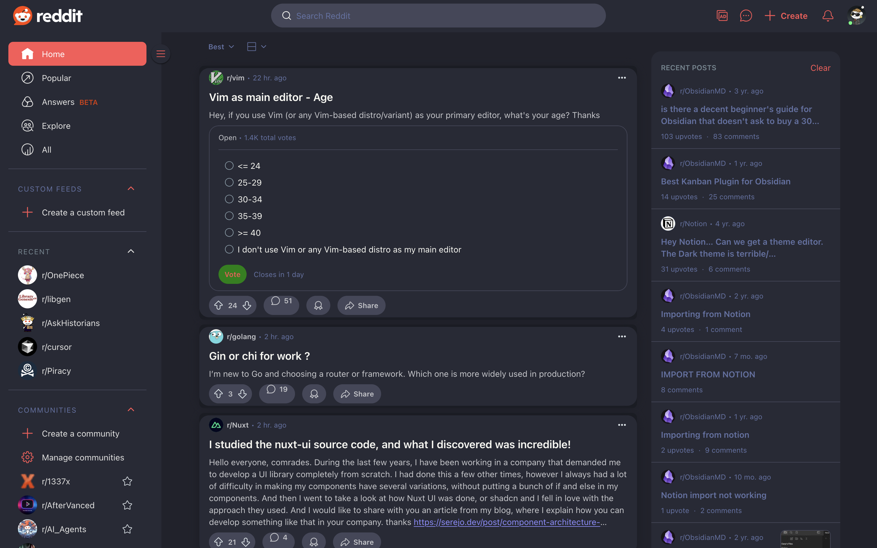 Dracula Reddit Screenshot