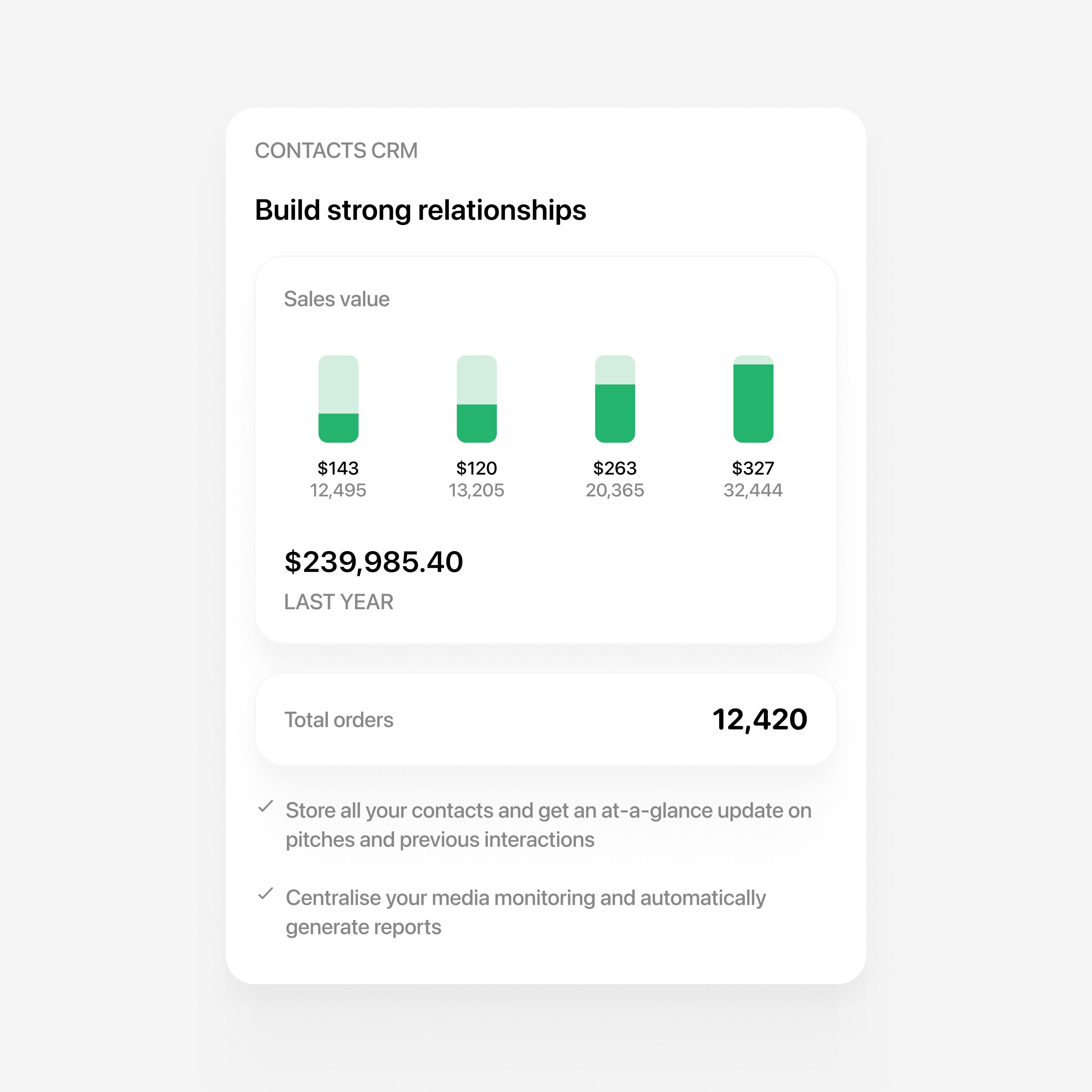 Landing page bento component example 1