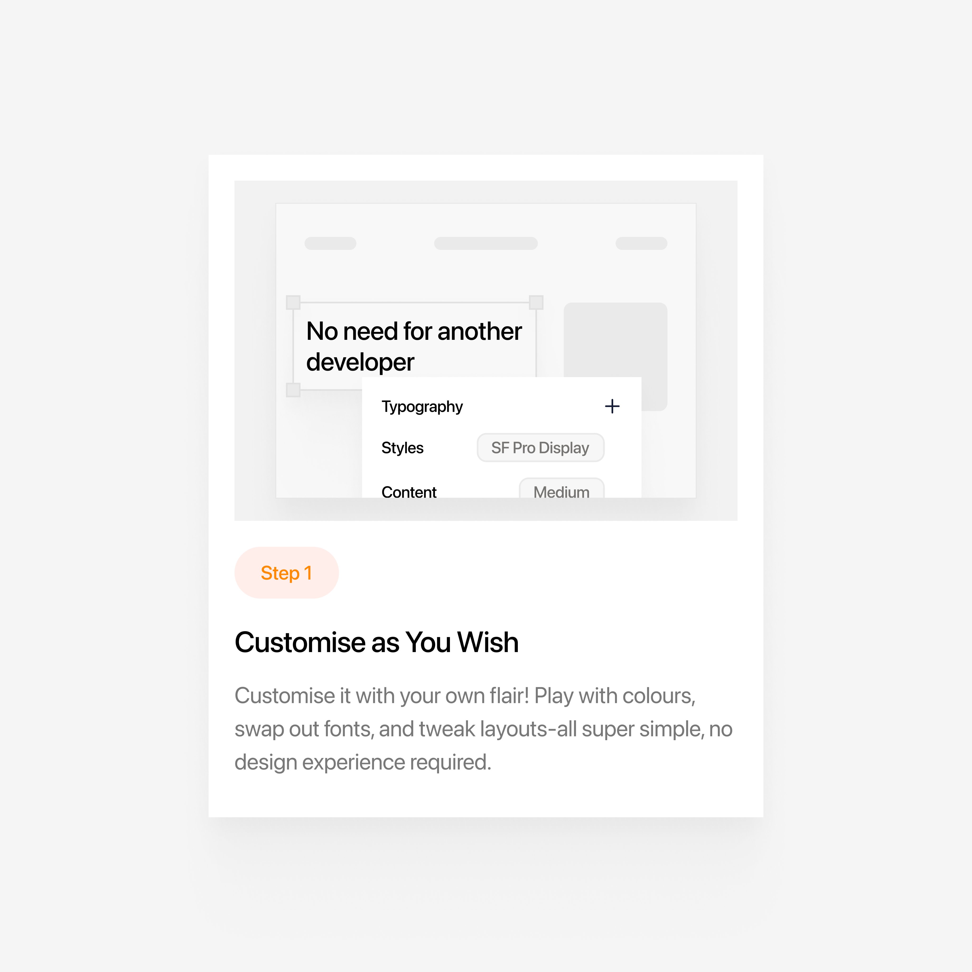Landing page bento component example 3