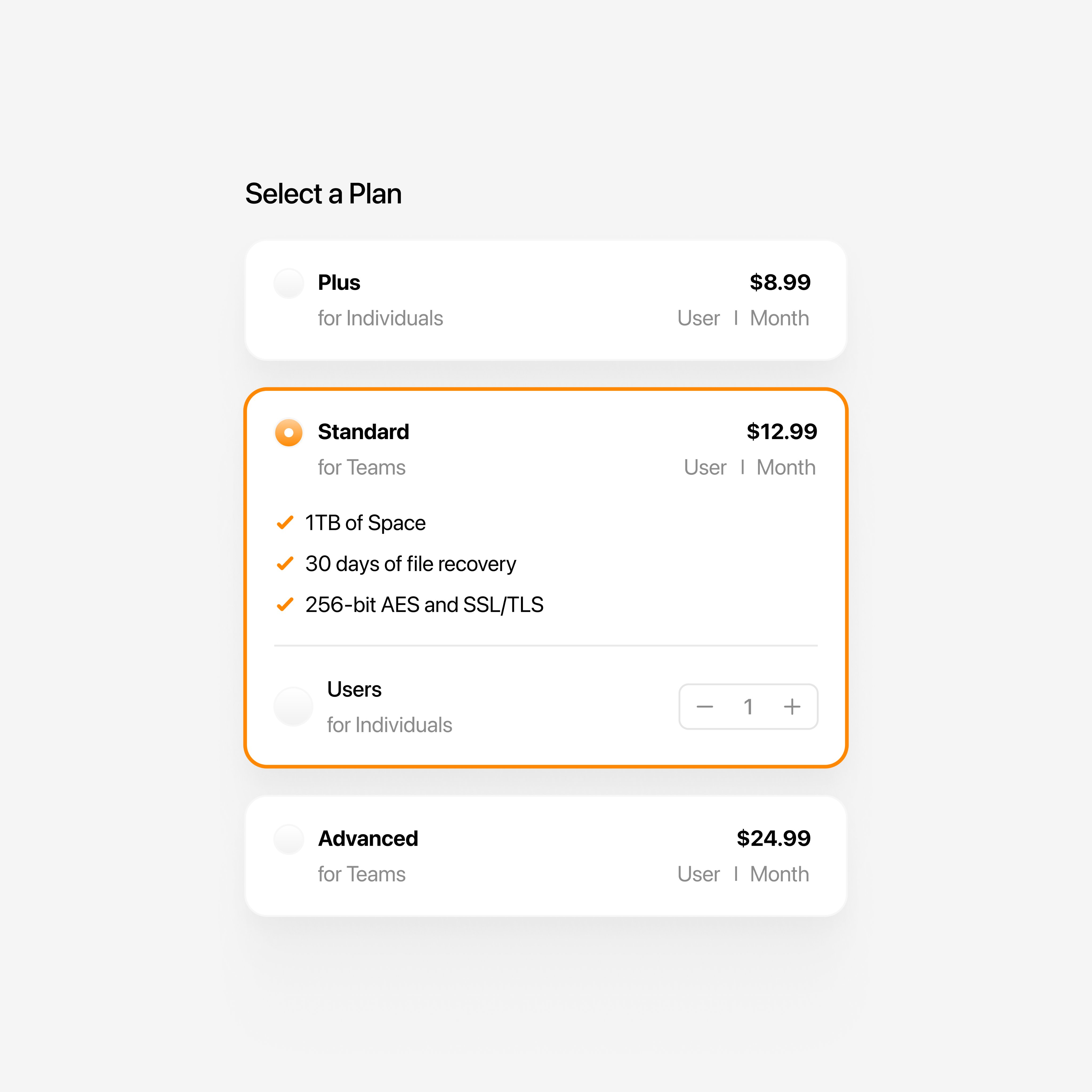 Landing page bento component example 4